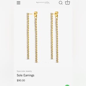 BNIB Specciale Sole Crystal Drop Earrings